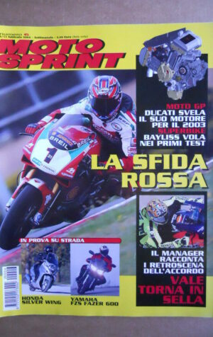 MOTOSPRINT n°6  2002     [Q30]  TEST HONDA SILVER WING YAMAHA FZS FAZER 600