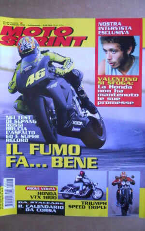 MOTOSPRINT n°7  2002     [Q30]  TEST HONDA VTX 1800 TRIUMPH SPEED TRIPLE