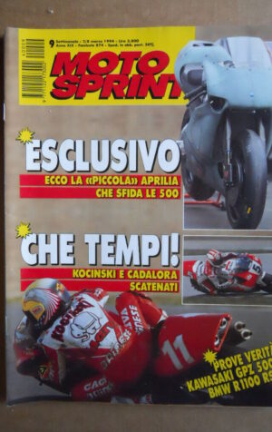 MOTOSPRINT n°9  1994       [Q18] TEST KAWASAKI GPZ 500S BMW R1100 RS/C