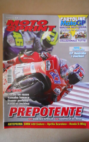 MOTOSPRINT n°11 2007 CARTOLINE PEDROSA & HAYDEN  [MS8]