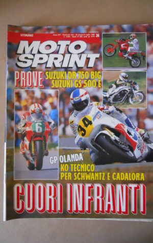 MOTOSPRINT n°26 1989  TEST  SUZUKI DR 750 SUZUKI GS 500 E [MS8]