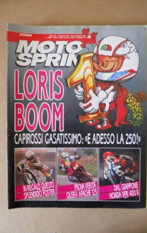 MOTOSPRINT n°36 1991 CON POSTER Loris Capirossi campione mondo [MS7]
