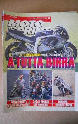 MOTOSPRINT n°43 1991 Test NOVITA APRILIA PEGASO 650  [MS7]