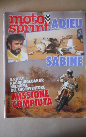 MOTOSPRINT n°4 1986 Morte di Sabine Paris Dakar  [MS7]