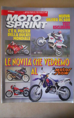 MOTOSPRINT n°47 1990  TEST  GILERA RC 600 - NOVITA MOTOR SHOW  [MS9]