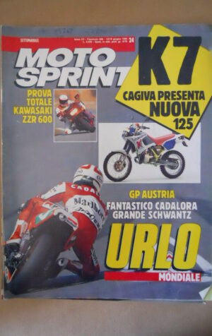 MOTOSPRINT n°24 1990  TEST  KAWASAKI ZZR 600  [MS9]