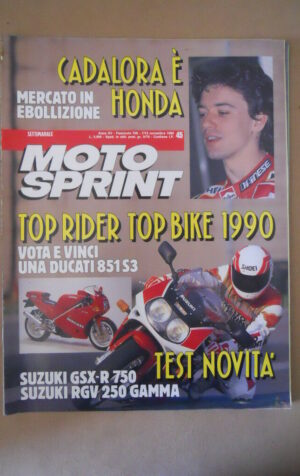 MOTOSPRINT n°45 1990  TEST  SUZUKI GSX-R 750 RGV 250 GAMMA  [MS9]