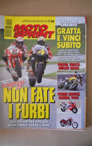 MOTOSPRINT n°36 1994  TEST DUCATI M600  [MS9]