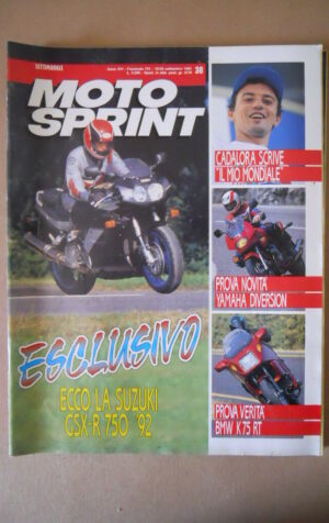 MOTOSPRINT n°38 1991 Test BMW K75 RT YAMAHA DIVERSION   [MS7]