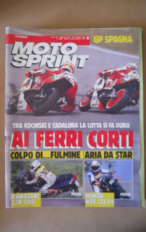 MOTOSPRINT n°19 1990  TEST  KAWASAKI ZZR 1100 HONDA NSR 125 FII  [MS9]