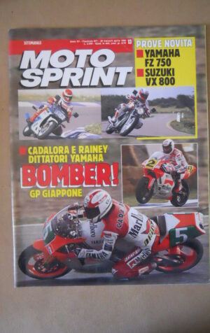 MOTOSPRINT n°13 1990  TEST  YAMAHA FZ 7560 SUZUKI VX 800  [MS9]