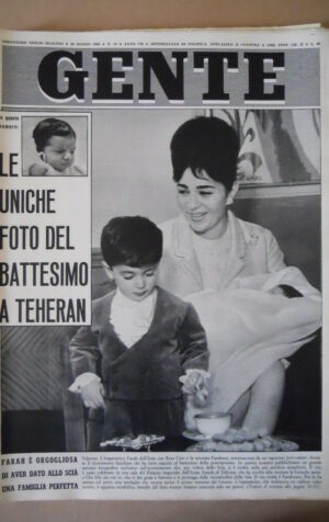 GENTE n°13 1963 Farah Diba Soraya Il Giallo di Bologna Maria Pia di Savoia [C87]