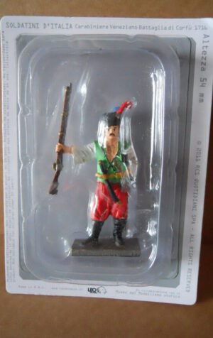 Soldatino CARABINIERE VENEZIANO BATTAGLIA DI CORFU 1716  [S1-30]