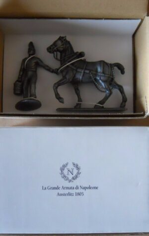 SOLDATINO IN PIOMBO ARMATA NAPOLEONE AUSTERLITZ 1805 CAVALLO COD.40-223191  [S2]