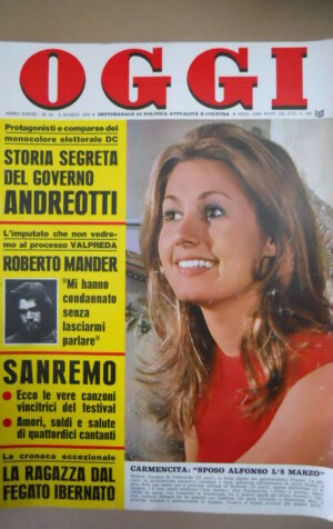 OGGI n°10 1972 Carmen di Villaverde - Speciale Festival di Sanremo   [G860]