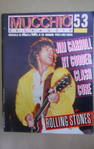 Mucchio Selvaggio n°53 1982 Rolling Stones Jim Carroll Clash Cure  [G872]
