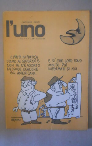 L'UNO Settimanale Mensile n°7 1976 Rivista satirica politica [G484]