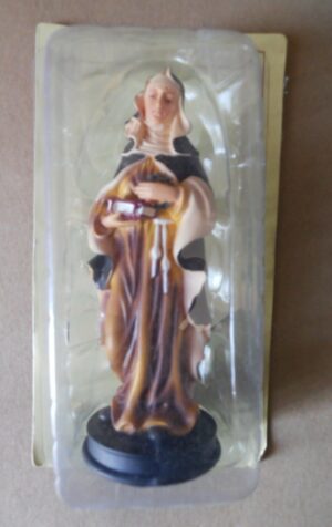 Statuina SANTA RITA DA CASCIA in lega 14 cm collezione Santi da Collezione