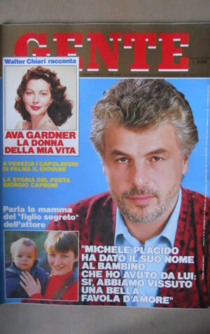 GENTE n°5 1990 Michele Placido Ava Gardner Anna Marchesini Pecci Blunt [M21]