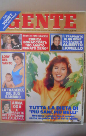 GENTE 13 1991 Renato Zero Lory Del Santo Bonaccorti Anna Oxa Loren Lionello M30