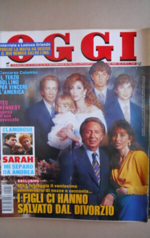 OGGI n°14 1992 Mike Bongiorno Family Laurito Craxi Ombretta Colli [G799]