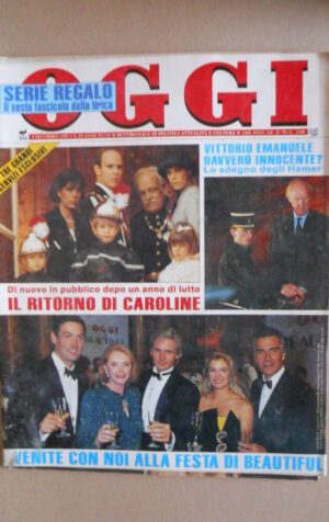 OGGI n°49 1991 Carolina Monaco Marina Ripa Meana Mario Soldati Beautiful [G795]