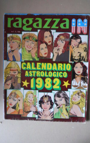 RAGAZZA IN n°1 1982 Maxi Poster Calendario Astrologico 1982 - Antognoni [MV19C]