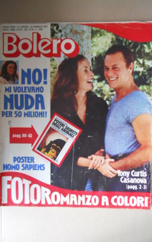 BOLERO n°1559-60 1977 Poster gruppo HOMO SAPIENS - Tony Curtis [VL19]