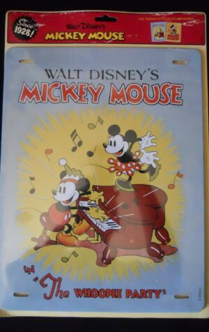Targa in metallo License Plate Metal MICKEY MOUSE & MINNIE Disney 35x25 cm Rare!