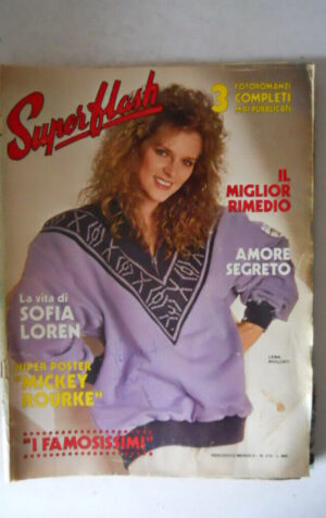 SUPERFLASH n°218 1986 Fotoromanzo Poster Micker Rourke - Sofia Loren [JS16]