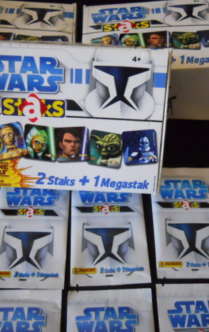 BOX STAR WARS STAKS Clone Wars 50 magnetic Cards calamite Panini [G436]