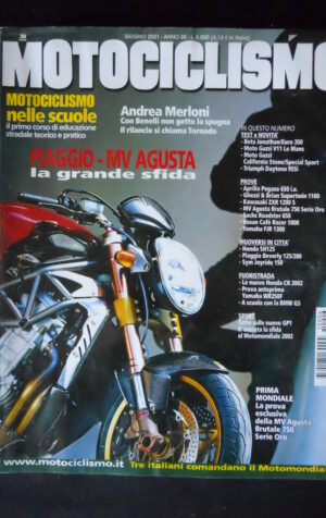 MOTOCICLISMO n?6 2001 Moto Guzzi V11 California Aprilia Pegaso 650  [Q53]