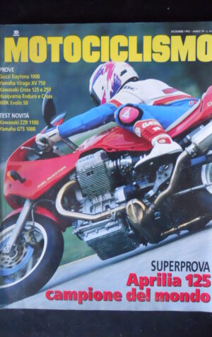 MOTOCICLISMO 12 1992 Guzzi Daytona 1000 Kawasaki ZZR 1100 Yamaha GTS 1000  [Q53]