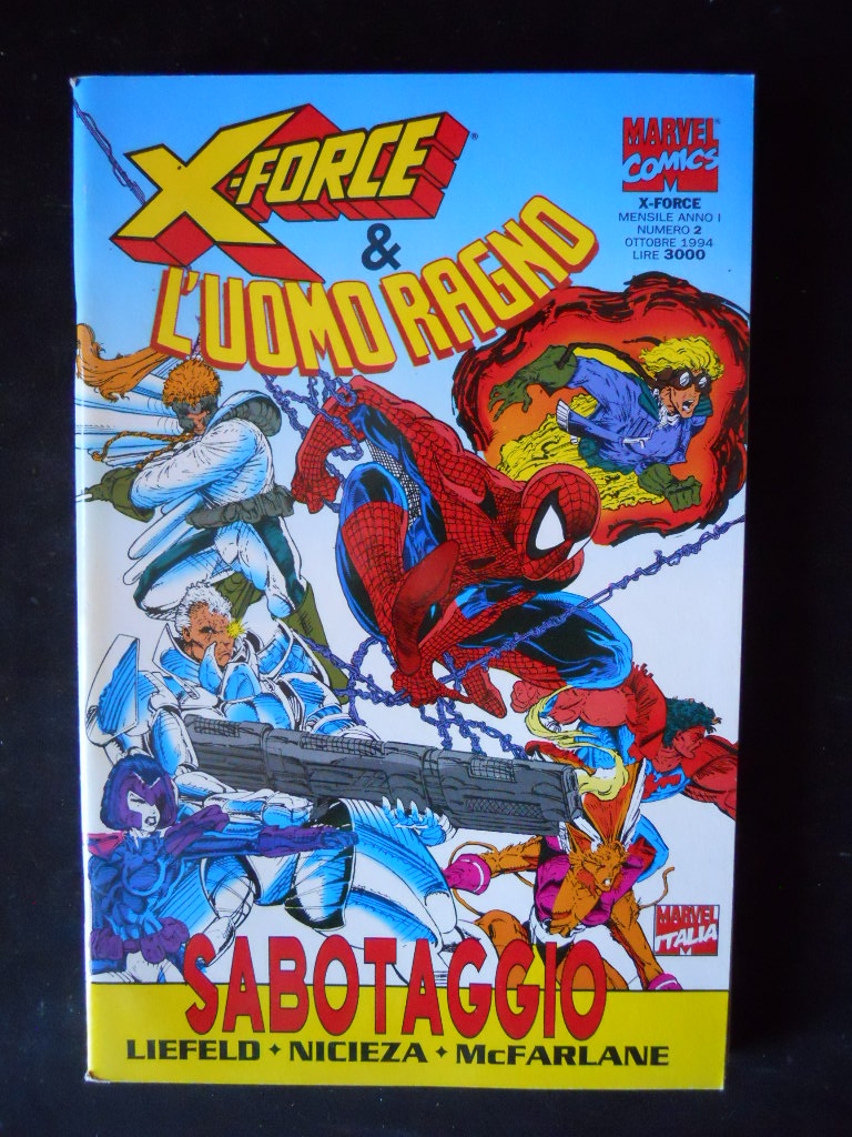 X-FORCE n°2 1994 Marvel Italia con Uomo Ragno con Adesivo correttivo 1 [G972]