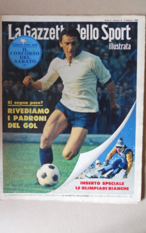 GAZZETTA SPORT Illustrata 6 1980 Gigi Riva Poster Ingemar Stenmark [M10A]