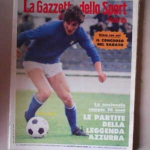 GAZZETTA SPORT Illustrata 4 1980 con Poster Nazionale Italiana Leggenda [M10A]