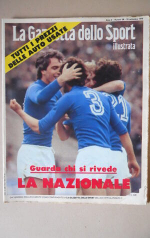 GAZZETTA SPORT Illustrata 38 1979 Speciale Italia con poster Nazionale [M10A]