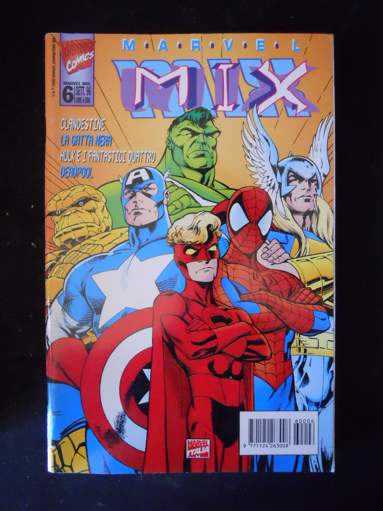 MARVEL MIX #6 1996 HULK DEADPOOL Marvel Italia [H059]