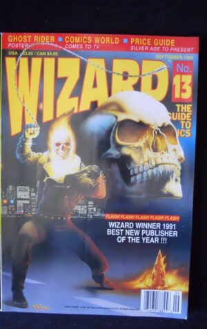 WIZARD Magazine #13 1992 con Poster Ghost Rider Marvel Comics  [SA56]