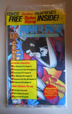 MAN OF WAR #6 1995 with Gadget Malibu Comics [SA48]