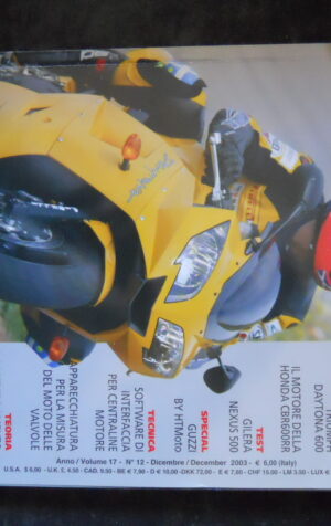 MOTO TECNICA n?12 2003 Triumoh Daytona 600 Motore Honda CBR 600 RR [G81S]