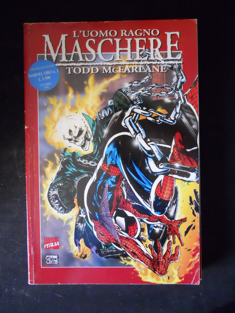 L' UOMO RAGNO MASCHERE Todd McFarlaine Marvel Oro n°2 1994  [H078]