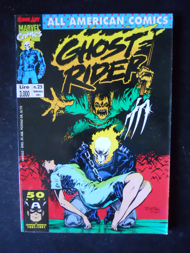 GHOST RIDER All American Comics n°25 1991 Ghost Rider Marvel Comic Art [H082]