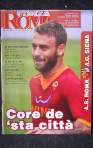 FORZA ROMA n°2 2011 Match Program ROMA SIENA con posterino [W11]