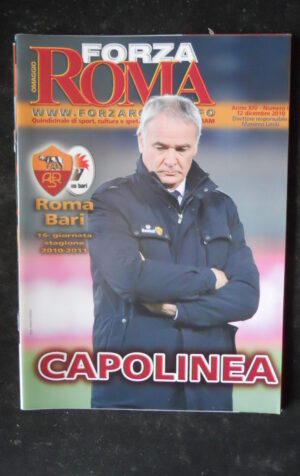 FORZA ROMA n°1 2010 Match Program Roma Bari con posterino [W11]