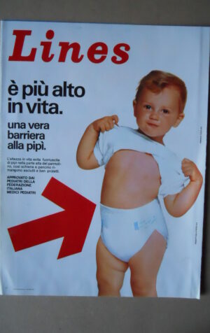 DEPLIANT LINES Pannolini concorso con Susanna Messaggio 1988 con Cartoline [D39]