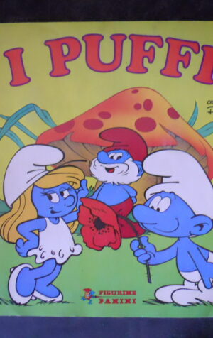 ALBUM Figurine Panini I PUFFI 1983 incompleto mancano 28 figurine  [MV19H]   