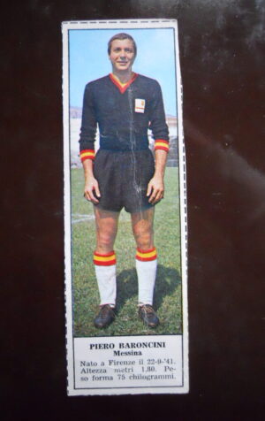 Figurina Calciatori Album Tempo 1966-67 - MESSINA Piero Baroncini    [AF]