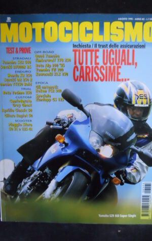 MOTOCICLISMO n?8 1995 Yamaha SXR 660 Suzuki RF900R RS Honda XR 250 [G81T]