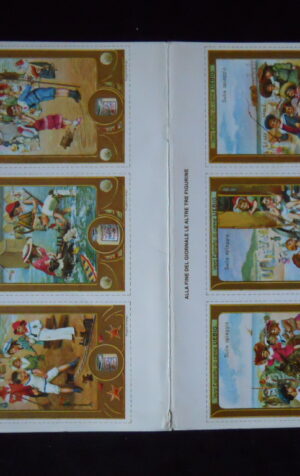 Figurine LIEBIG Foglio 6 fig. SULLA SPIAGGIA Ristampa Italia 1978 [C81]